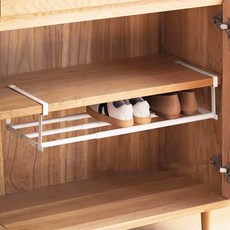 Meo 可伸縮多用途掛式收納層架 75公分, 1個, 白色