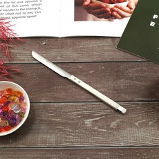 Bogen 方形Solen餐具甜點刀, 白色, 1個