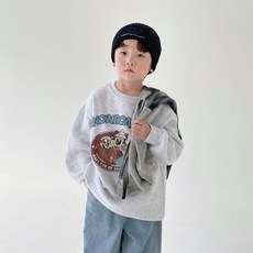 BerryCloset 兒童款 Animal Friends 刷毛寬鬆大學T