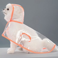 REDPUPPY 寵物透明雨衣, 橘色, 1個