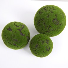 人造花苔蘚球 苔蘚圓球 人造室內造景 居家裝飾品 3件組, 1套
