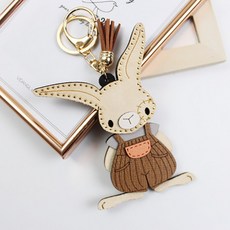 絲綢之路 女童用環節兔子包包吊飾流蘇包包掛飾鑰匙圈