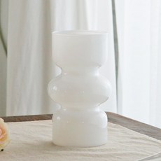 데코토닉 누보 글래스 화병, 화이트