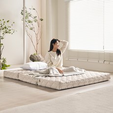 韓國 SHERWOOD Tonin Tonin 折疊式薄墊 10公分, 象牙白