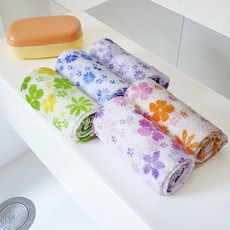 uh homedeco 柔軟亮麗春日沐浴巾5件組, 綠色, 紫色, 藍色, 粉紅色, 橘色, 1套