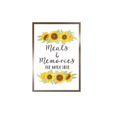 室內裝飾 01 向日葵 E 海報 + 鋁製畫框套組, 古銅色