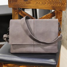 男款皮革單肩斜背包 SB-11, 咖啡灰