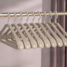 씨앤유 일반 코트 정장 호텔 와이드숄더 옷걸이, 다크 베이지, 10개