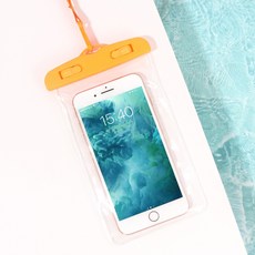 Royal Green 手機透明防水袋, 1個, 橘色
