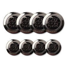 環氧金屬鈕扣 B A I J 15mm + 21mm 套組, 黑色, 4套