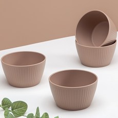 아띠홈 올더 플레이트 밥공기, 모카, 4개