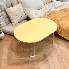 스토리퍼니쳐 국내생산 E0 LPM 7파이 블랑 타원 테이블, 노랑