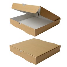 Bloom at home 牛皮紙方形披薩盒 25.5 x 25.5 x 4.5 cm, 單一顏色, 10個