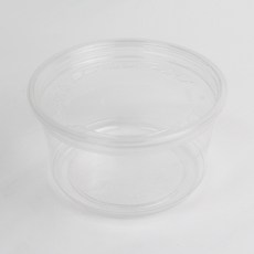 Inp SK 透明圓形熟食盒 盒身 25入 + 平面蓋 25入 套組 11.7 x 9 x 6 cm 360ml, 1套