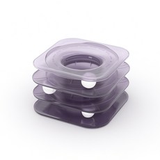 3層方形軌道球貓咪玩具, 1入, 紫色