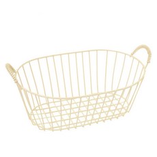 THE ZAKKA 附把手金屬籃, 象牙白, 1個