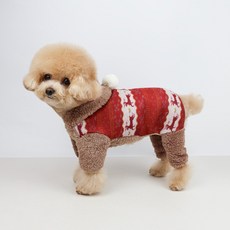 Grooming Dog 狗狗北歐圖案時尚連身衣, 紅色, 1個