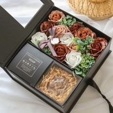 제이하니 香皂花 肥皂花禮物盒 + 天使香皂, 咖啡色