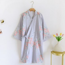 UNHAVE 花朵浴袍 M, 1個, 03 藍色