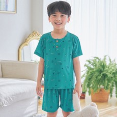 CL STORY 男孩童印花短袖睡衣+短褲