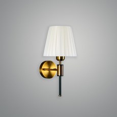 三星室內照明 布藝百褶燈罩 室內裝飾重點壁燈, 象牙白(燈罩) + 古銅色(燈體)
