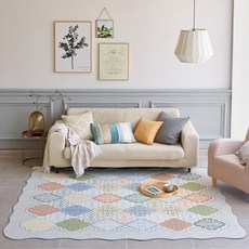 VENUZIO Freya彩色花紋可水洗提花地毯