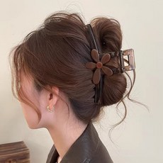 VIVIMUA 布朗尼花朵基本款大型鯊魚夾 HR2855