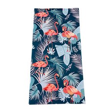 PARADAISO 海灘 游泳池 水上樂園 戲水 浴巾 140 x 70 cm, 紅鶴, 1個