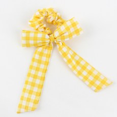 CHENNY BONGBONG 格紋蝴蝶結絲帶造型鬆緊髮帶