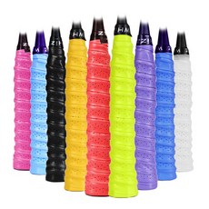 VWY 防滑網球羽毛球握把套9件組, 黑色, 白色, 藍色, 紅色, 紫色, 黃色, 螢光黃, 天藍色, 粉紅色, 1個