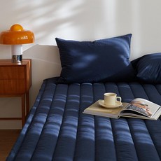 maatila 安眠 60支高密度純棉固定帶床墊, 海軍藍