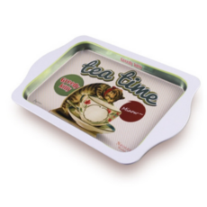 카타파하 빈티지 레트로 철제 복고풍 미니 쟁반, 올리브티타임, 1개