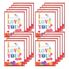 2Youngdesign 閃光彈出卡我愛薩默奇 +信封集, 20套, 紅信封）