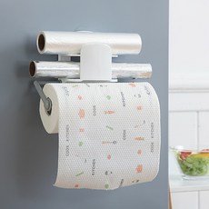 MONACO OLIVE 保鮮膜廚房紙巾黏貼式支架, 1個, 白色