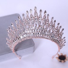 Get It Blue 水鑽美髮皇冠, 1個, 玫瑰金