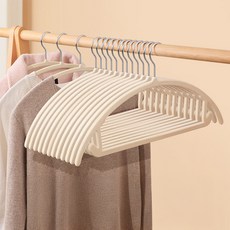 solve living 強力固定防肩角防滑衣架, 白色, 20個