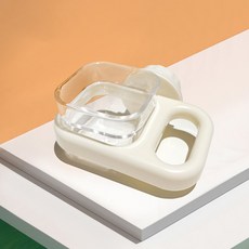 랜보어 앵무새 모이통 급식기 FREE(8.4 x 7 x 4 cm), 화이트, 1개