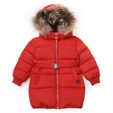 ToTo Heros 女童毛皮帽束腰外套