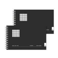 DASH AND DOT 6個月學習計劃本 2入, Mono Black, 1組