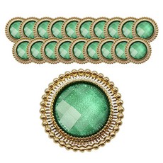 射出圓形相框組合鈕扣 18mm, 20個, 金色