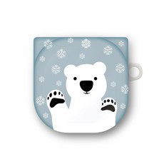 프루그나 디자인 동물패턴 갤럭시 버즈 프로 / 라이브 / 버즈2 케이스, 백곰