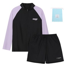 ST.HOLIDAY 兒童款拉鍊式防曬衣+沙灘褲+沙灘包組合 C255-02