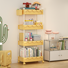 ROI Life 漂亮多功能推車 中型 36 x 22.5 x 85 cm, 檸檬黃, 4層