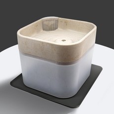 波浪V2寵物飲水機, 象牙白 + 木質, 1個