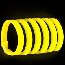 STUPID BABIO 演唱會手環式三重夜光手環 高級單包裝, 6個, 黃色