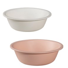Monaco Olive La Pastel 圓形盆中號 + 大號 2 件套, 1套, 白色(中型), 粉紅色(大型)