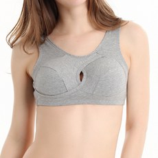 임산부 스포티한 짜임 노와이어 브래지어