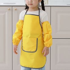 베베슈에뜨 아동용 국내산 딥파스텔 방수 앞치마 + 팔토시 세트