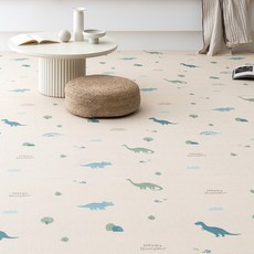 Ddasaroom 幼兒用靜音自行施工PE捲墊, 恐龍