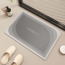 Witherhome 簡約素色淋浴間地墊, 灰色, 1個